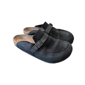 Birkenstock Black Suede Mules